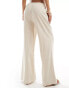 Vero Moda elasticated waist wide leg trouser in co-ord cream