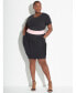 Plus Size Pencil Skirt with Pockets