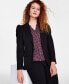 Women's Puff-Shoulder Open Front Long Sleeve Blazer