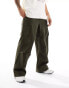 ASOS DESIGN super baggy cargo trouser in khaki