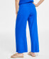 Women's Button-Trim Wide-Leg Pants, Created for Macy's