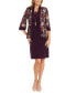 Petite 2-Pc. Printed Jacket & Necklace Dress Set