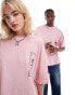 COLLUSION Unisex photographic collage t-shirt in pink