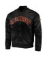 Men's Black San Francisco Giants Wordmark Satin Full-Snap Jacket