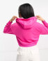 Night Addict cropped hoodie with family print in bright pink