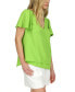 Women's Layered V-Neck Flutter-Sleeve Top