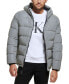 Men's High Shine Hooded Puffer Jacket