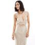 Never Fully Dressed Mimi cut-out linen lace midaxi dress in cream