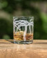 Palm Tree Double Old Fashioned 14Oz - Set Of 4 Glasses