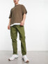 ASOS DESIGN tapered chinos in dark green