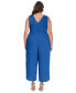 Plus Size Sleeveless Sarong-Tie Jumpsuit