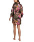 Women's Printed Satin Wrap Robe