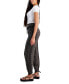 Juniors' Printed High-Rise Smocked-Waist Joggers