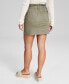 Women's High-Rise Paperbag Mini Skirt, Created for Macy's