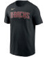 Men's Black Arizona Diamondbacks Team Wordmark T-shirt