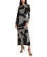 Women's Printed Long Sleeve Maxi Dress