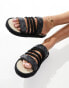 Public Desire Coral flatform sandal with rope straps in black