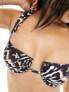 Free Society underwire ruched front bikini top in butterfly print