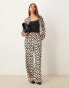 Vila wide leg trouser co-ord in abstract print