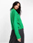 Brave Soul freedom crew neck jumper in green