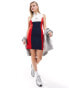 Tommy Jeans Colour Block Slim Bodycon Dress in Multi