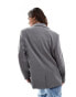 Stradivarius jersey blazer in dark grey