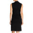 Kobi Halperin Womens Surplice Knee-Length Wrap Dress in Black Size M