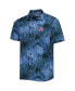 Men's Blue Atlanta Braves Bahama Coast Luminescent Fronds IslandZone Button-Up Camp Shirt