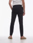 Topman linen blend taper in black