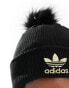 adidas Originals fur pom pom beanie in black