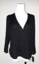 Alfani women's Sweater Long Sleeve Button Down cardigan Black White 0X