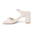 COCONUTS by Matisse Donnie Block Heels Womens White Casual Sandals DONNIE-158