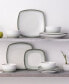 Colorscapes Layers Square Dinner Plate Set of 4, 10.75"