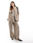 Vero Moda Aware textured blazer co-ord in taupe grey melange