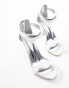 Public Desire Take Over puff strap sandal in silver