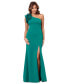 Women's Embellished One-Shoulder Scuba Gown