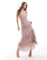 TFNC Bridesmaids halter neck dress in soft pink