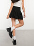 ASOS DESIGN pleated mini skirt in black