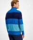 Men's Bold Stripe Quarter-Zip Sweater, Created for Macy's