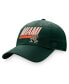 Men's Green Miami Hurricanes Slice Adjustable Hat