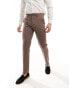 ASOS DESIGN slim suit trouser in brown