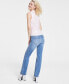 Women's Embellished-Chain Straight-Leg Denim Jeans