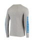 Men's Heathered Gray Los Angeles Chargers Heavyweight Thermal Long Sleeve T-shirt