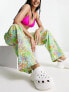 COLLUSION scribble floral beach trouser in multi