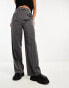 New Look wide leg trousers in grey