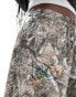 COLLUSION relaxed long sweat shorts in woodland camo