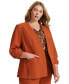 Plus Size Infinite Stretch Open Front 3/4-Sleeve Blazer