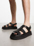 ASRA Sandy chunky fisherman sandals in black leather