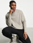 ASOS DESIGN essential oversized long sleeve t-shirt in beige