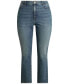 Plus Size High-Rise Straight Ankle Jeans